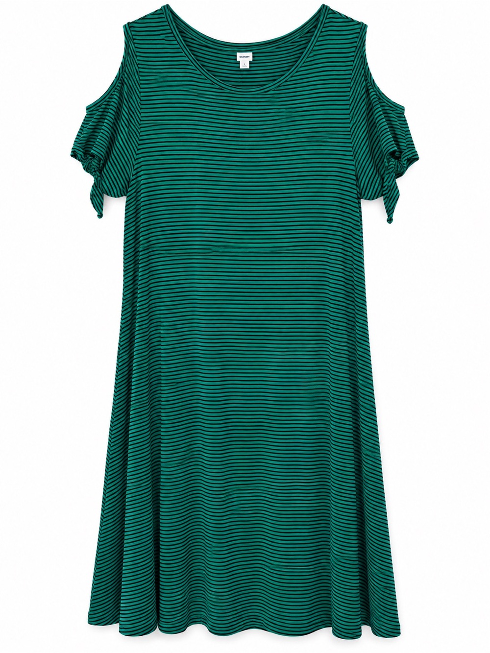 Old Navy Cold Shoulder Striped Swing Dress Size Large